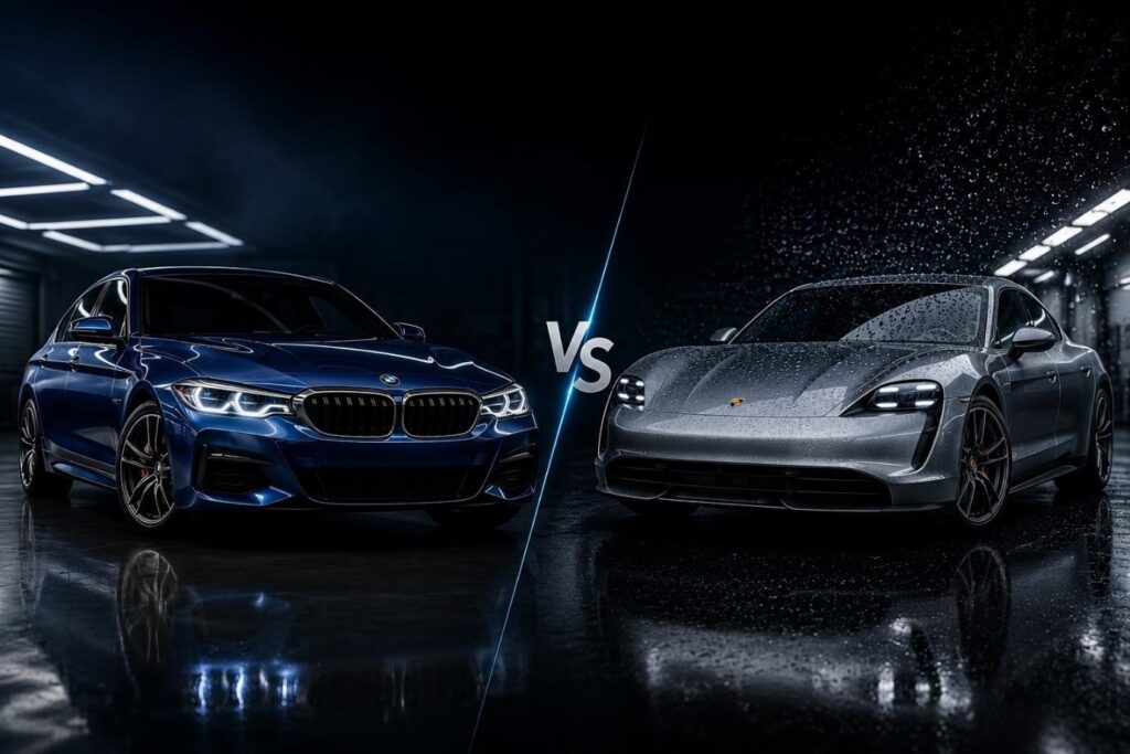 Luxury car comparison with a premium PPF protection concept