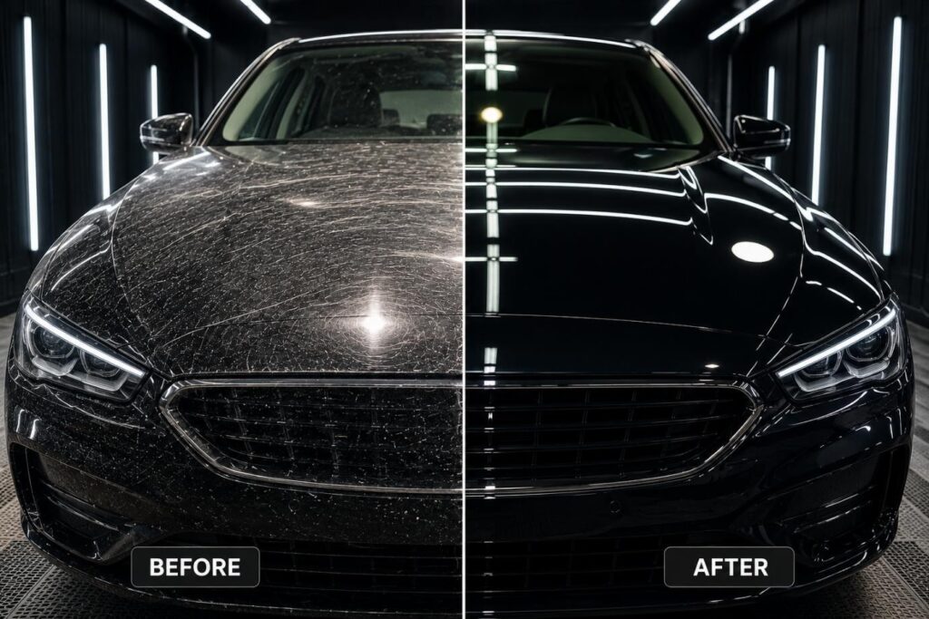 PPF self-healing before and after