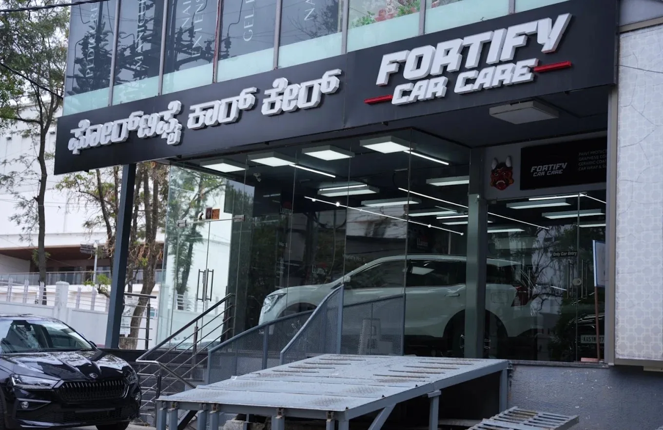 Cars inside a professional detailing studio