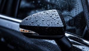 car rain water droplets glossy